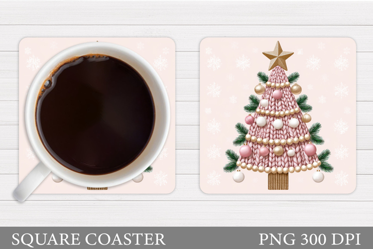 Christmas Tree Coaster Design. Christmas Coaster Sublimation