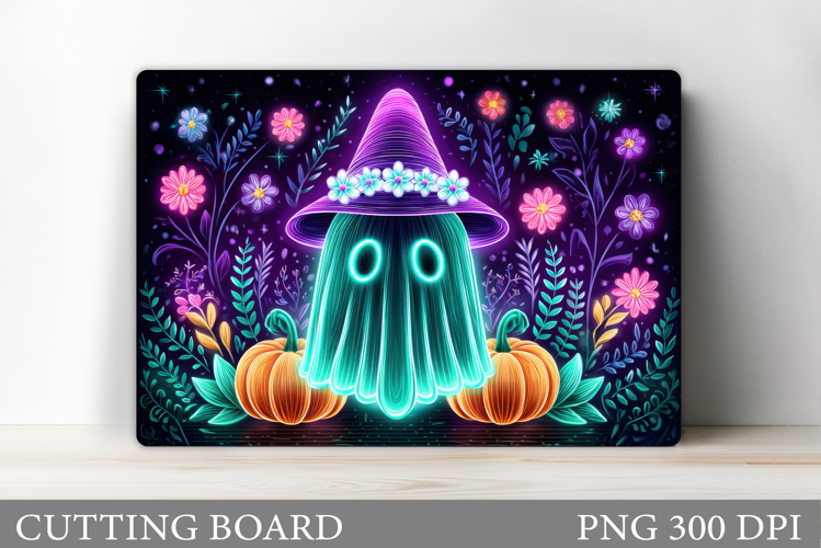 Ghost Cutting Board Sublimation. Halloween Cutting Board