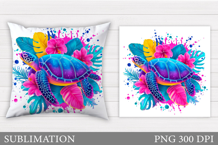 Sea Turtle Pillow Design. Sea Turtle Sublimation