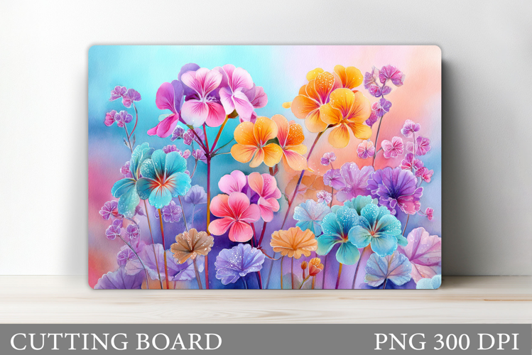 Flowers Cutting Board. Floral Cutting Board Sublimation