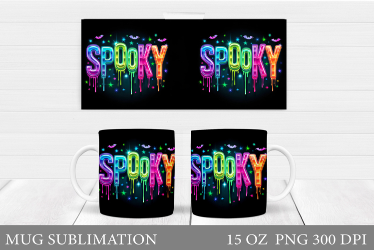 Halloween Mug Wrap Design. Halloween Sublimation