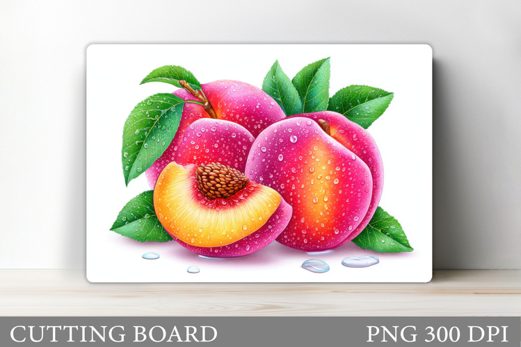 Peach Cutting Board Design. Peach Sublimation
