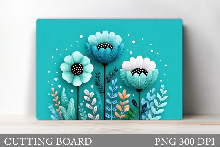 Flowers Cutting Board. Floral Cutting Board Sublimation
