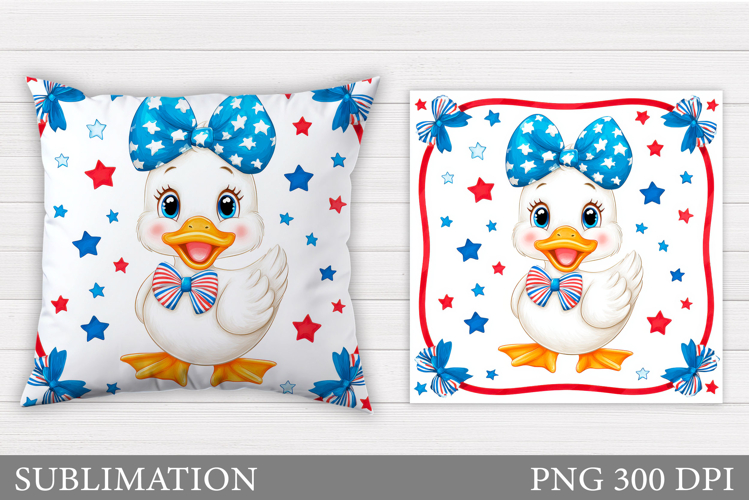 Cute Goose Sublimation. Funny Goose Pillow Design
