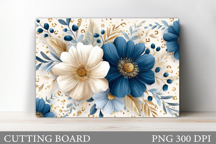Floral Cutting Board Design. Flowers Cutting Board