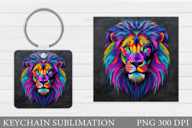 Lion Keychain Design. Lion Sublimation