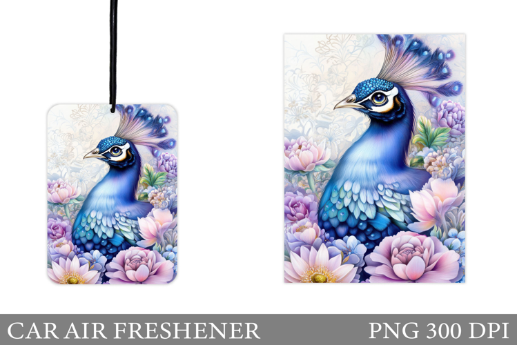 Peacock Car Air Freshener. Flowers Car Air Freshener Design