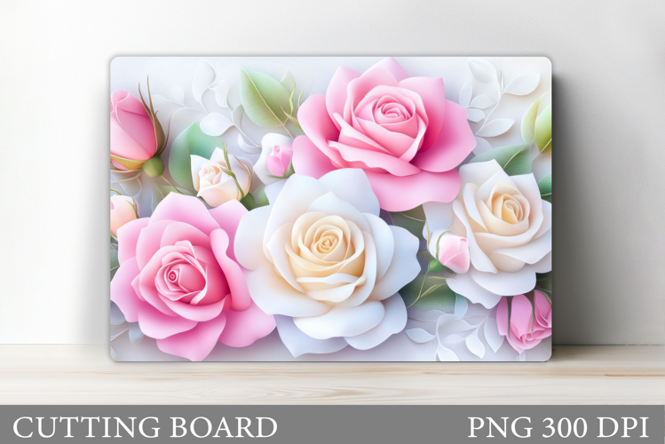 Roses Cutting Board Design. Roses Sublimation