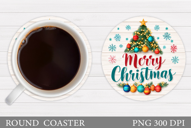 Christmas Penguin Coaster. Christmas Coaster Design