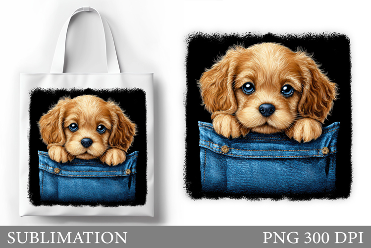 Cute Dog Tote Bag Design. Dog Sublimation