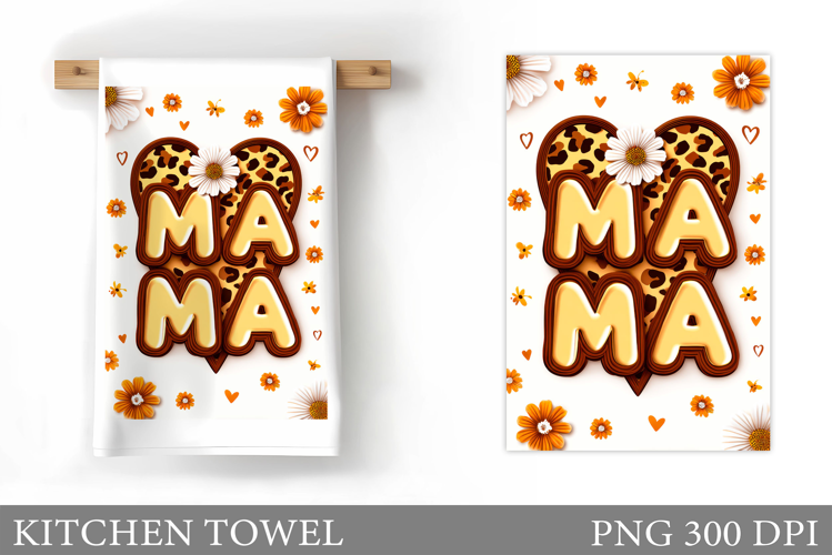 Mother's Day Kitchen Towel Design. Mother's Day Sublimation