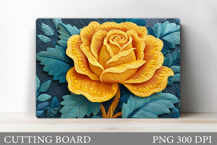 Rose Cutting Board Sublimation. Flowers Cutting Board Design