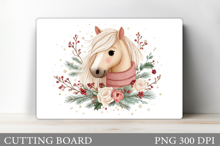 Christmas Horse Cutting Board. Christmas Cutting Board
