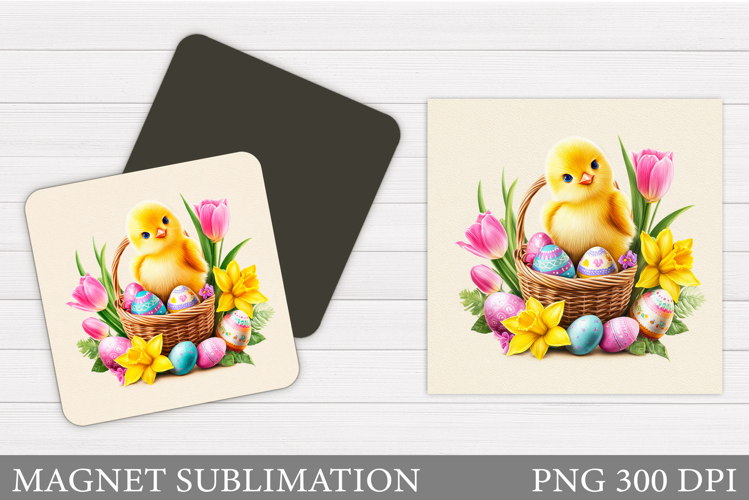 Easter Chick Magnet Design. Chick Easter Magnet Sublimation