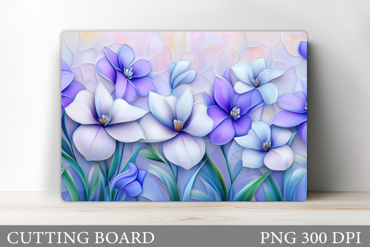 Flowers Cutting Board Sublimation. Wildflowers Cutting Board