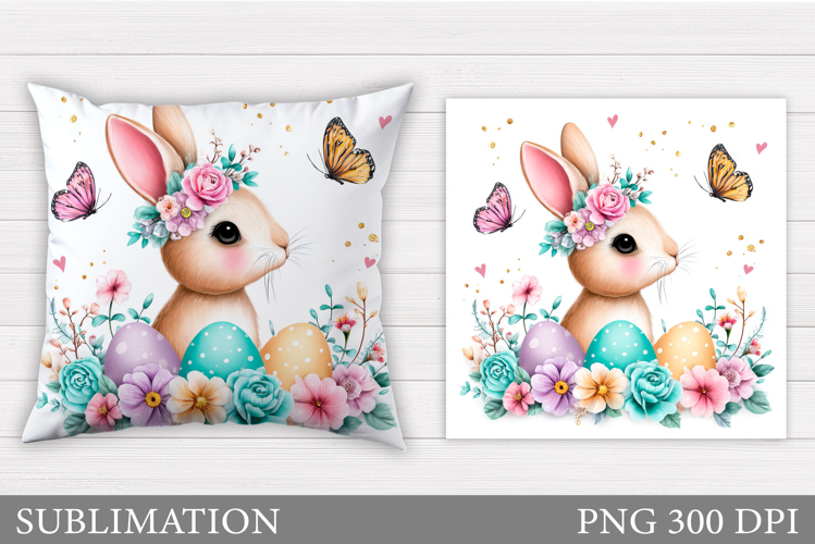 Easter Bunny Sublimation. Easter Bunny Pillow Design