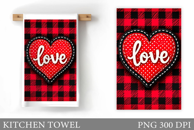 Valentines Day Kitchen Towel. Valentines Kitchen Towel