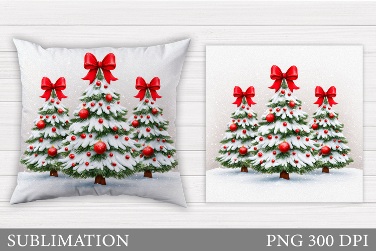 Christmas Tree Pillow Design. Christmas Pillow Sublimation