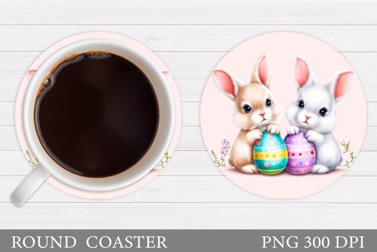 Easter Bunny Coaster. Bunny Easter Coaster Design example image 1