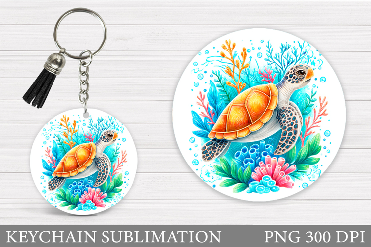 Turtle Keychain Sublimation. Sea Turtle Sublimation
