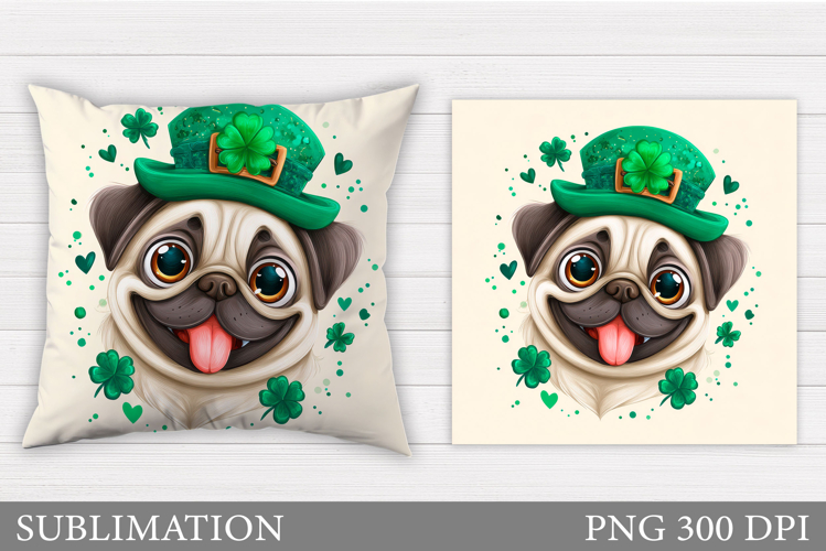 St Patrick Dog Pillow Design. St Patrick Pillow Sublimation
