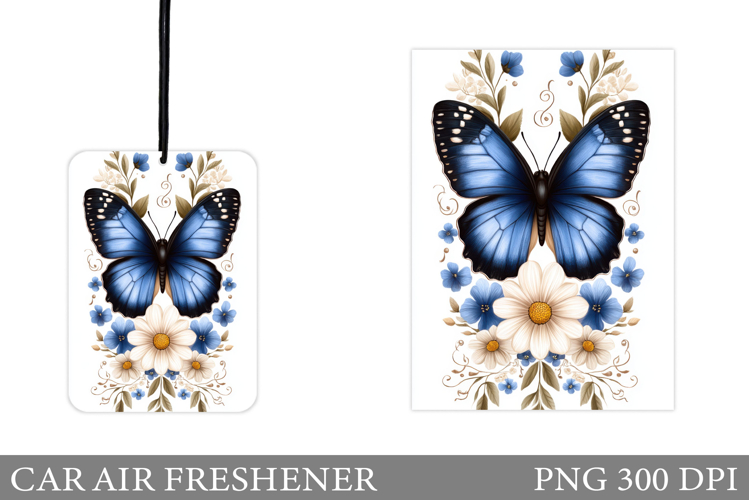 Butterfly Car Air Freshener Design. Butterfly Sublimation