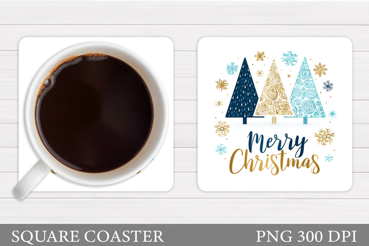 Christmas Tree Coaster Design. Christmas Coaster Sublimation