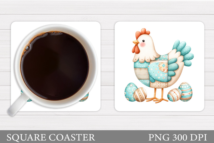 Easter Chicken Coaster Design. Easter Coaster Sublimation