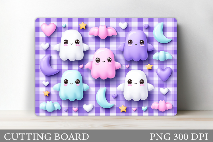 Ghost Cutting Board Sublimation. Halloween Cutting Board
