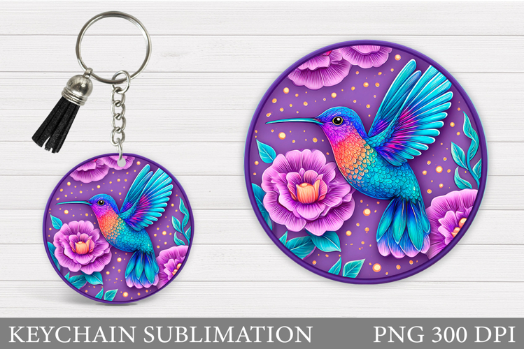 Hummingbird Keychain Design. Hummingbird Sublimation