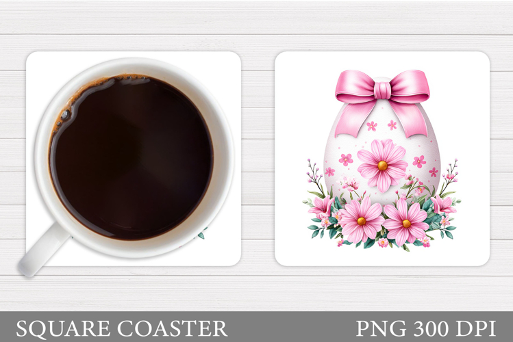 Easter Egg Coaster Sublimation. Easter Coaster Design