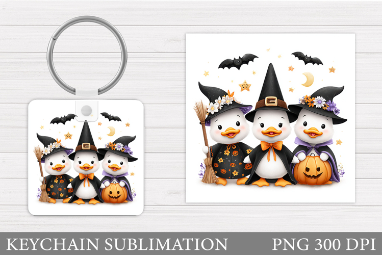 Halloween Goose Keychain. Halloween Keychain Sublimation