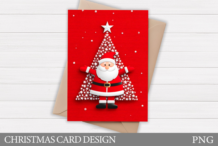 Santa Claus Card Printable. Christmas Card Design