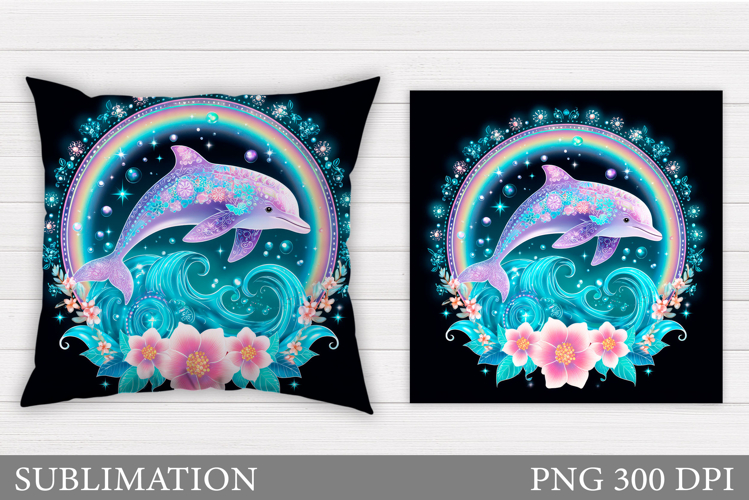 Dolphin Pillow Sublimation. Dolphin Sublimation