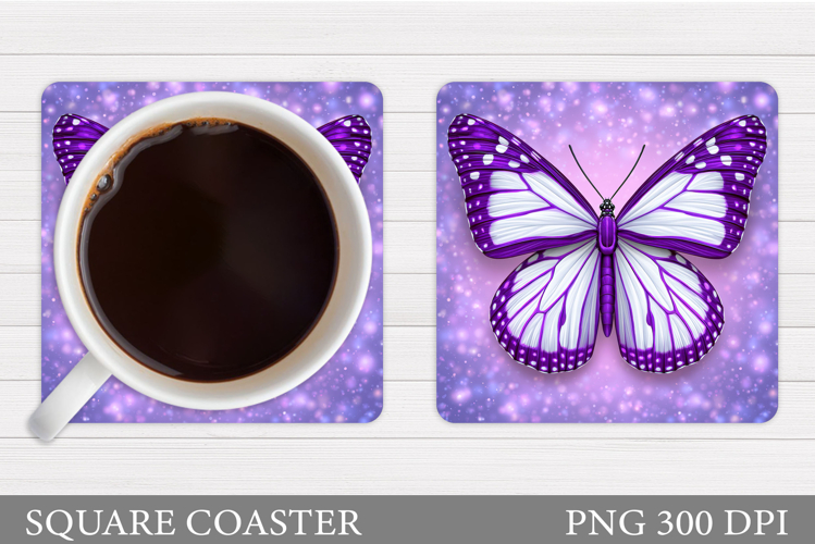 Butterfly Coaster Design. Butterfly Sublimation