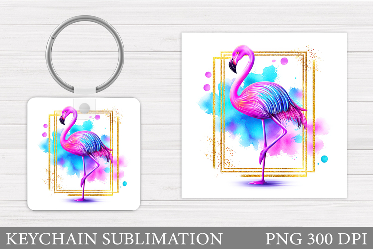 Flamingo Keychain Design. Flamingo Sublimation