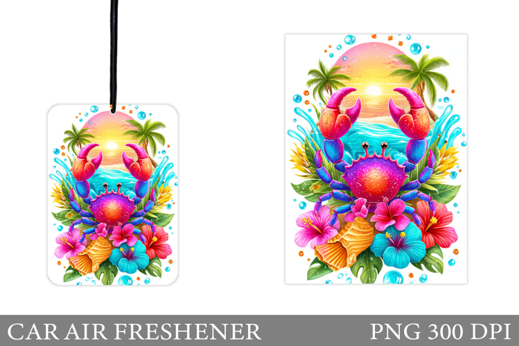Crab Car Air Freshener. Sea Car Air Freshener Design