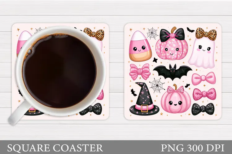Halloween Coaster Design. Halloween Sublimation