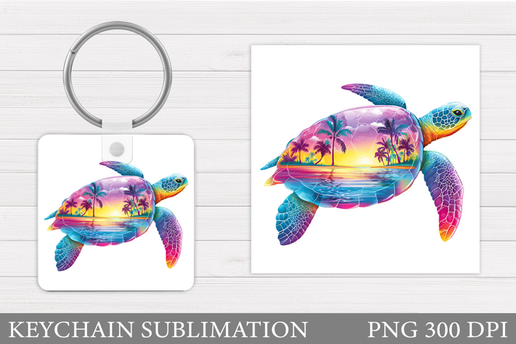 Sea Turtle Keychain Design. Sea Turtle Sublimation