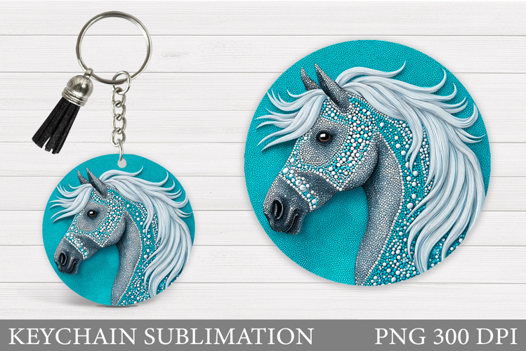 Horse Keychain Design. Horse Sublimation