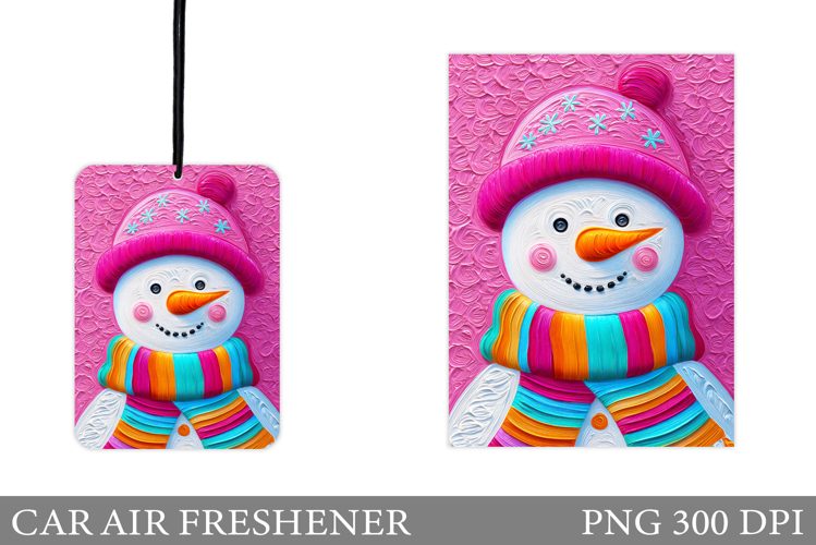 Snowman Car Air Freshener. Christmas Car Air Freshener