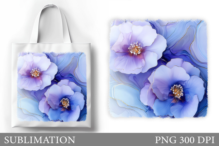 Flowers Tote Bag Sublimation. Flowers Sublimation