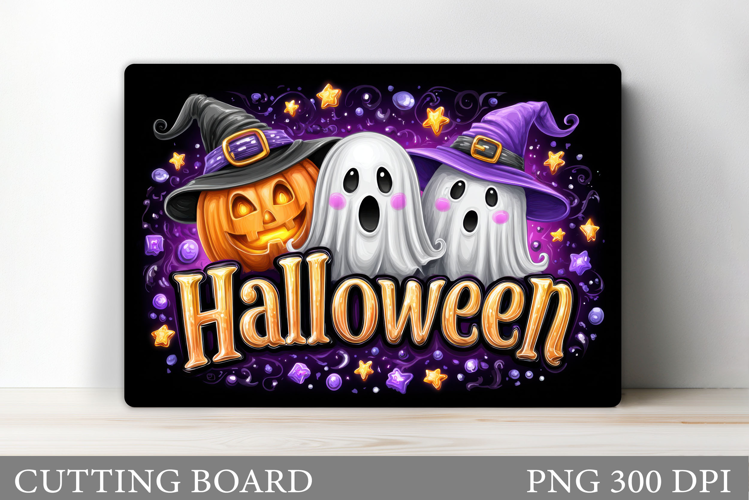 Halloween Cutting Board. Scary Pumpkin Cutting Board