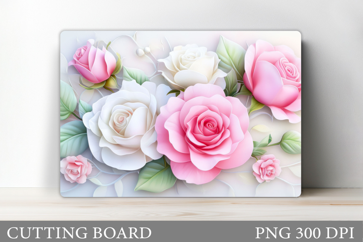 Roses Cutting Board Design. Flowers Cutting Board