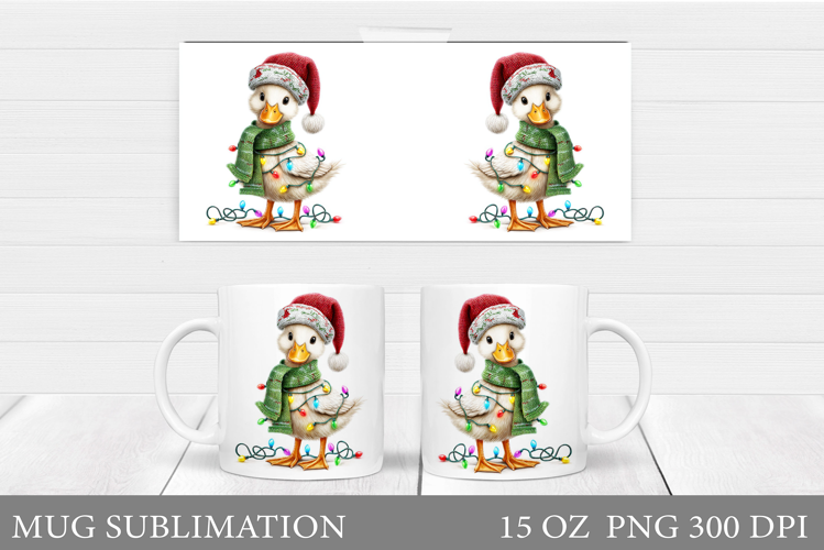 Christmas Goose Mug Design. Christmas Mug Sublimation