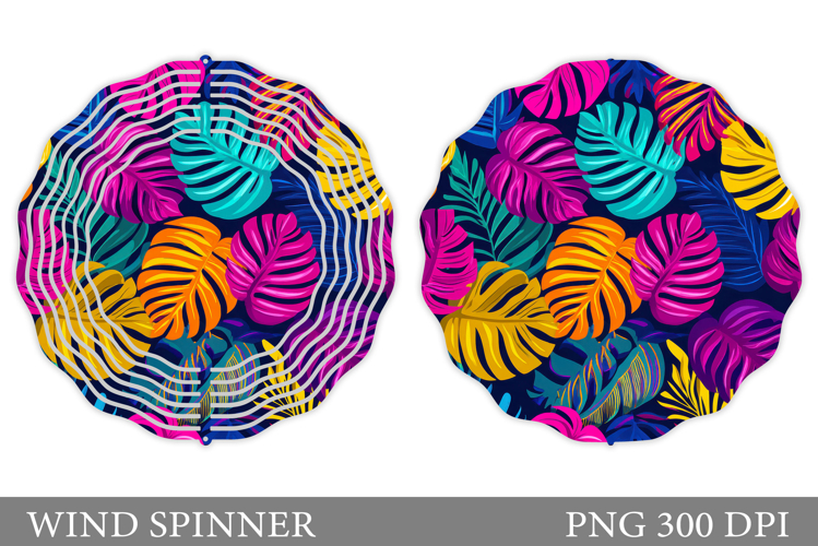 Tropical Leaves Wind Spinner. Tropical Wind Spinner Design