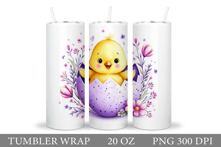 Easter Chick Tumbler Design. Easter Tumbler Sublimation