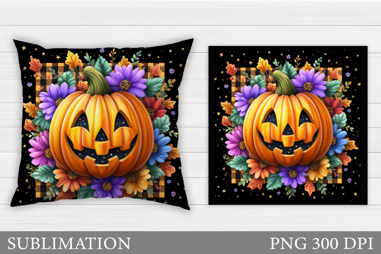 Halloween Pumpkin Pillow. Halloween Pillow Sublimation