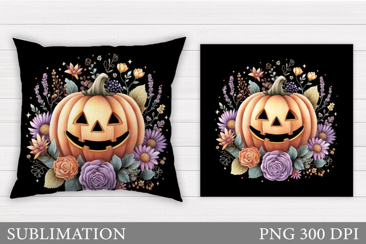 Halloween Pumpkin Pillow. Halloween Pillow Design example image 1