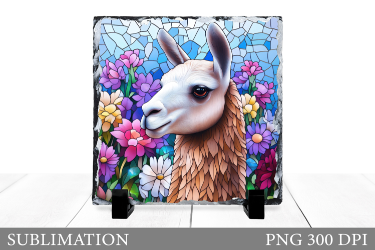 Cute Lama Sublimation. Lama Slate Sublimation